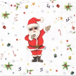 Serwetka  -523-  MINI 25x25 cm   Mikołaj 4 wzory